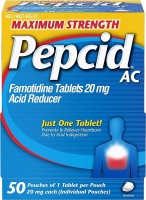 Pepcid AC Antacid Max Strength 50 packets of 1 Tablet