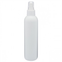 Bullet Bottle White with Spray Pump 8 oz