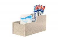 Solid Surface Dual Compartment Vanity Organizer (F.O.B.)