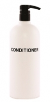 White Bottle 32 oz. w/Black Pump - Silkscreened: Conditioner