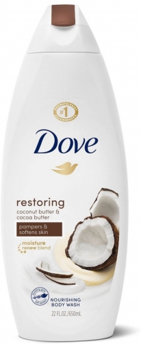 Dove Restoring Coconut Butter & Cocoa Butter Body Wash 22 oz.