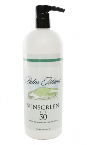 Palm Island Sunscreen SPF50 32 oz. Empty Bottle w/Pump