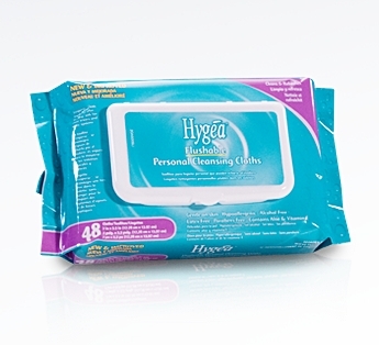 Hygea Flushable Personal Cleansing Cloths 48 count